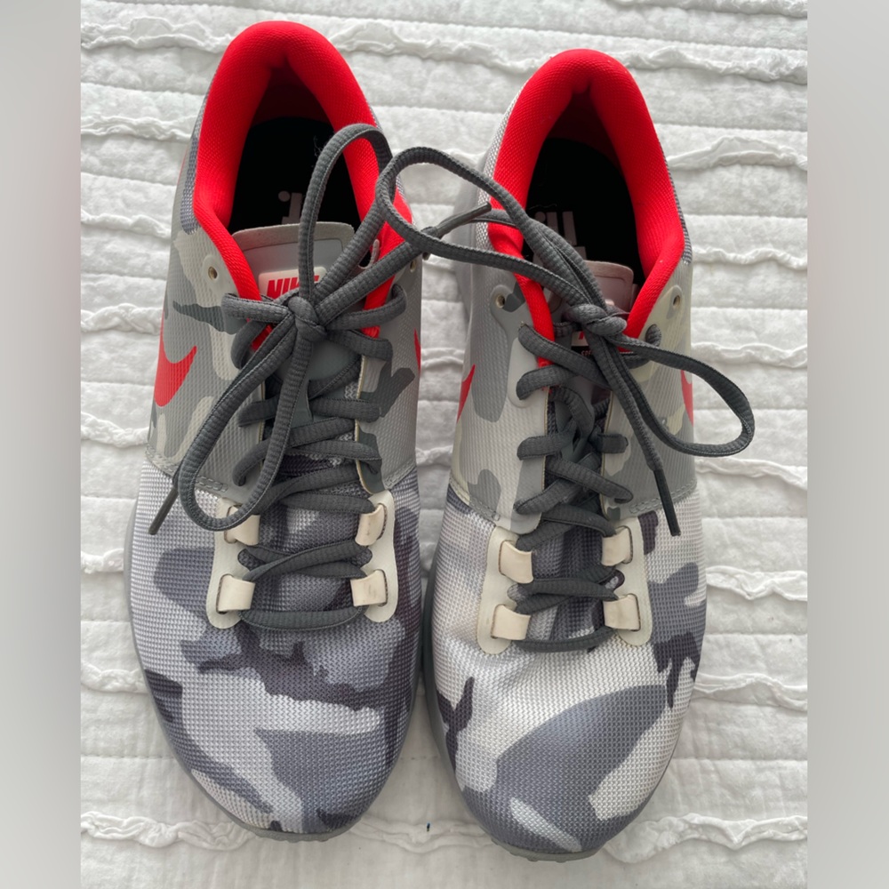 Nike Camouflage Sneakers with Red Accents
